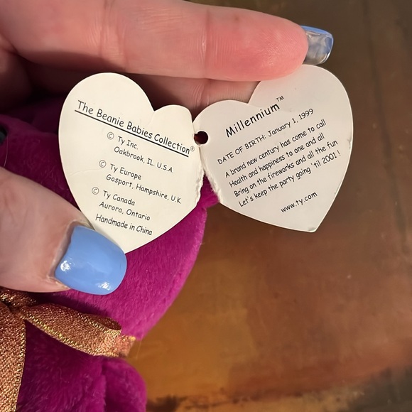 TY’s Beanie Baby Millennium, Retired, 1/1/99, Purple, w/Tags - Picture 8 of 10